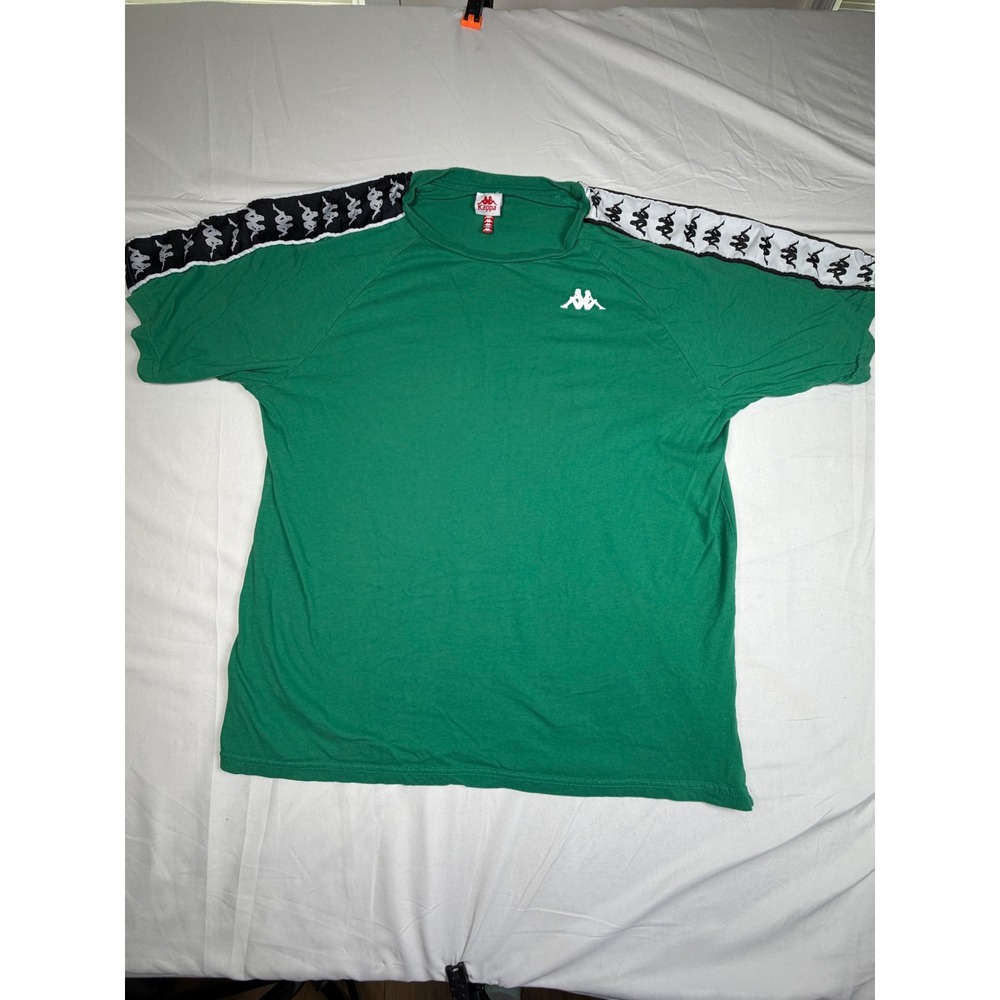 Vintage Y2K Kappa Green Short Sleeve Crew Neck T-Shirt Size Omini logo Large